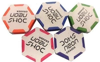 Doms Gsm Neon Hexagonal Eraser with Plastic Box - Pack of 6